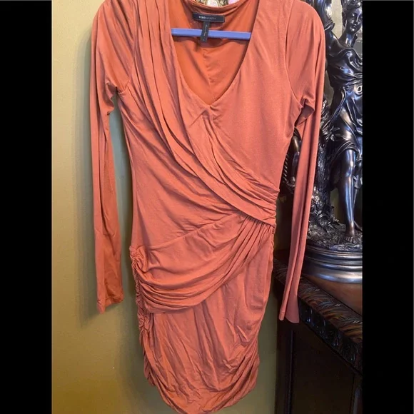 bcbg red long sleeve dress BCBG Max Azria